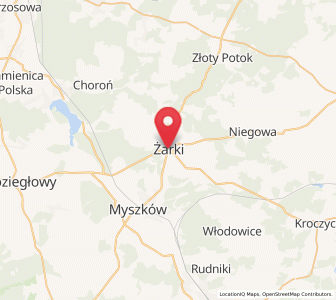 Map of Żarki, Silesia