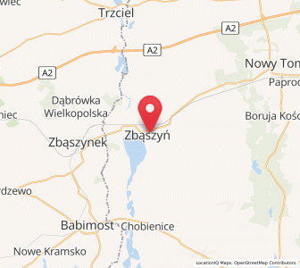 Map of Zbąszyń, Greater Poland