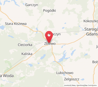 Map of Zblewo, Pomerania