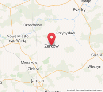 Map of Żerków, Greater Poland