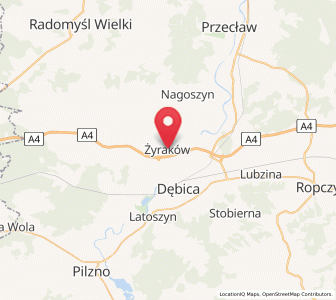 Map of Żyraków, Subcarpathia