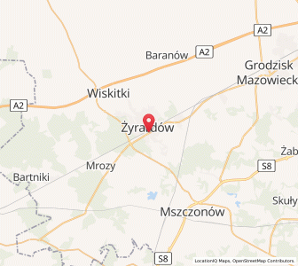 Map of Żyrardów, Mazovia