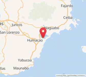 Map of Bajandas, Humacao