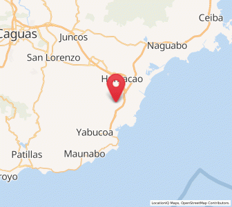 Map of Candelero Arriba, Humacao