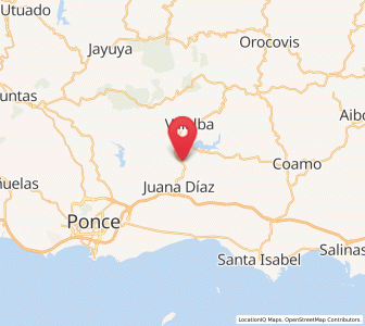 Map of Guayabal, Juana Díaz