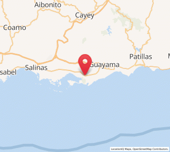 Map of Jobos, Guayama