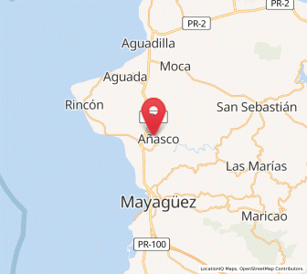 Map of Las Marias, Añasco
