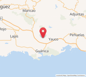 Map of Lluveras, Sabana Grande