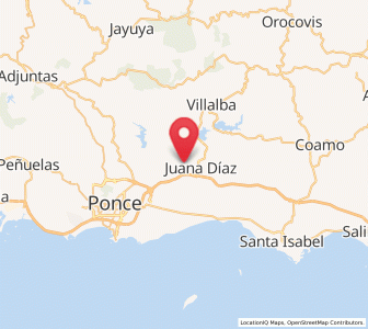 Map of Luis Llorens Torres, Juana Díaz