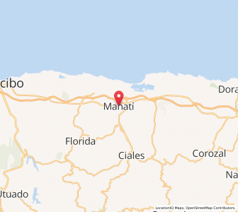 Map of Manatí