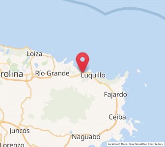 Map of Playa Fortuna, Luquillo