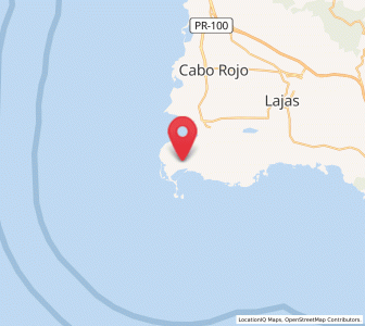Map of Pole Ojea, Cabo Rojo