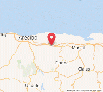 Map of Sabana Hoyos, Arecibo
