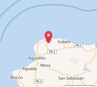 Map of San Antonio, Aguadilla