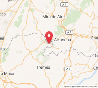 Map of Amiães de Baixo, Santarém