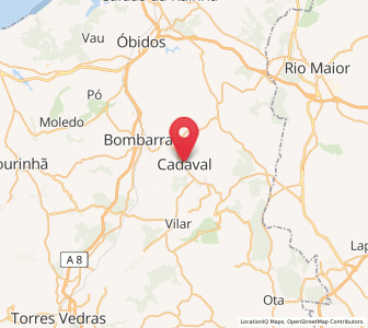 Map of Cadaval, Lisbon