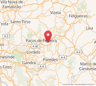 Map of Ferreira, Porto
