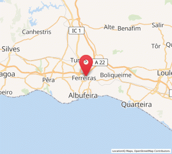 Map of Ferreiras, Faro
