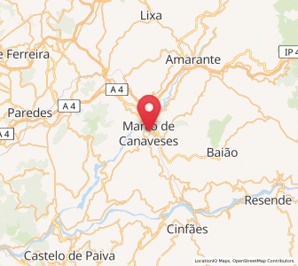 Map of Marco de Canavezes, Porto