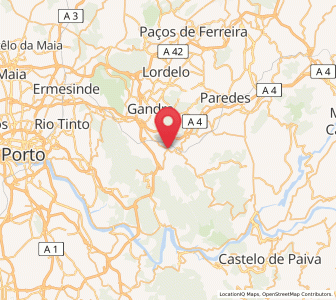 Map of Recarei, Porto
