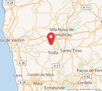Map of Ribeirão, Braga