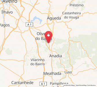 Map of Sangalhos, Aveiro
