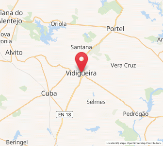 Map of Vidigueira, Beja