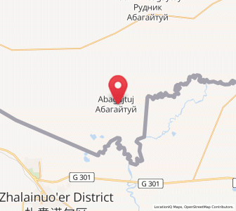 Map of Abagaytuy, Zabaykalskiy (Transbaikal) Kray