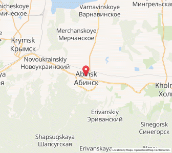 Map of Abinsk, Krasnodar Krai