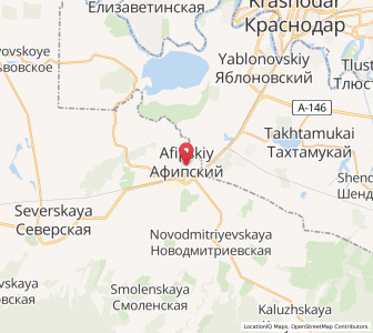 Map of Afipskiy, Krasnodar Krai
