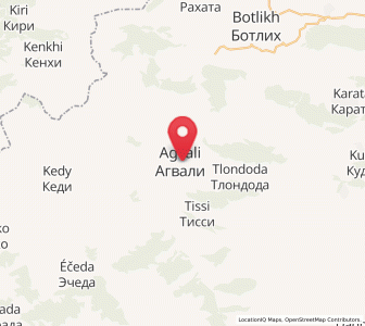 Map of Agvali, Dagestan