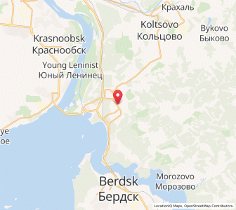 Map of Akademgorodok, Novosibirsk Oblast