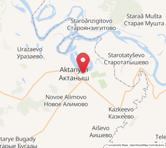 Map of Aktanysh, Tatarstan Republic
