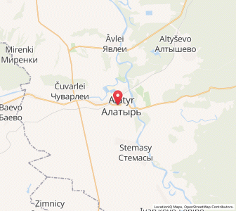 Map of Alatyr’, Chuvashia