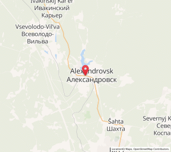 Map of Aleksandrovsk, Perm Krai