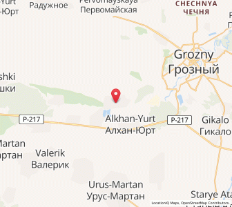 Map of Alkhan-Kala, Chechnya