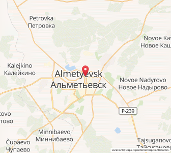 Map of Al’met’yevsk, Tatarstan Republic