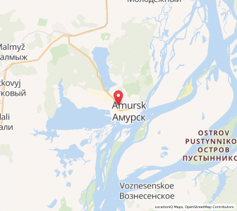 Map of Amursk, Khabarovsk