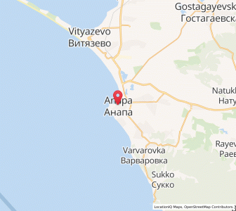 Map of Anapa, Krasnodar Krai