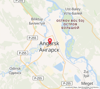Map of Angarsk, Irkutsk Oblast