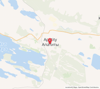 Map of Apatity, Murmansk