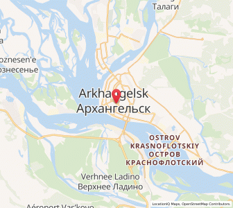 Map of Arkhangel’sk, Arkhangelskaya