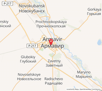 Map of Armavir, Krasnodar Krai