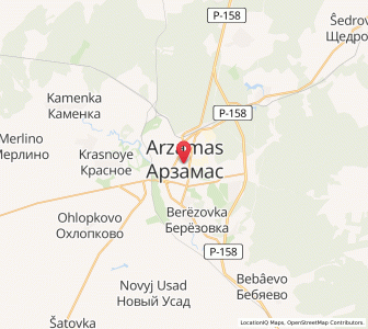 Map of Arzamas, Nizhny Novgorod Oblast