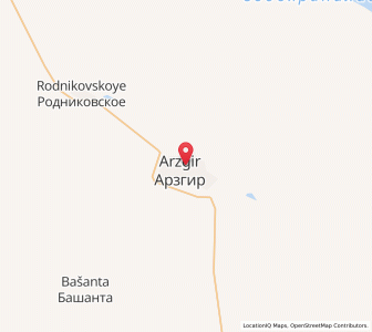 Map of Arzgir, Stavropol Kray