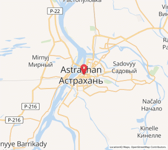 Map of Astrakhan, Astrakhan Oblast