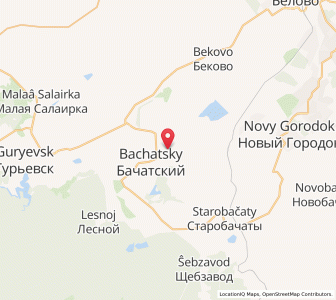 Map of Bachatskiy, Kuzbass