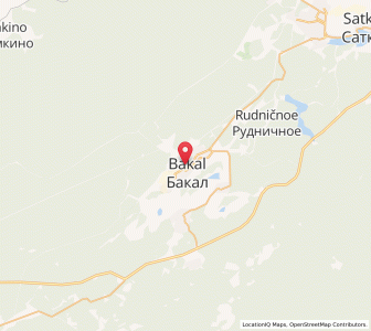 Map of Bakal, Chelyabinsk