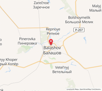Map of Balashov, Saratov Oblast