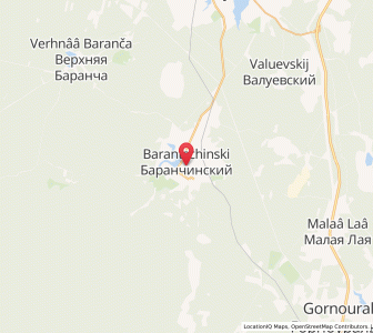 Map of Baranchinskiy, Sverdlovsk Oblast
